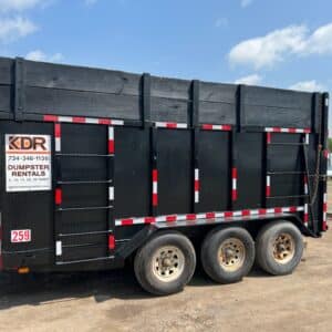 25 Yard Rubber-Wheeled Dumpster