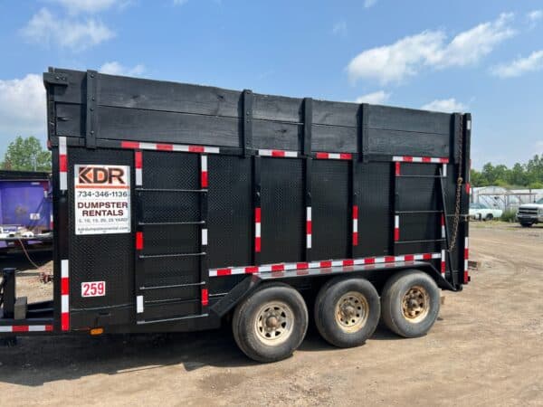25 Yard Rubber-Wheeled Dumpster