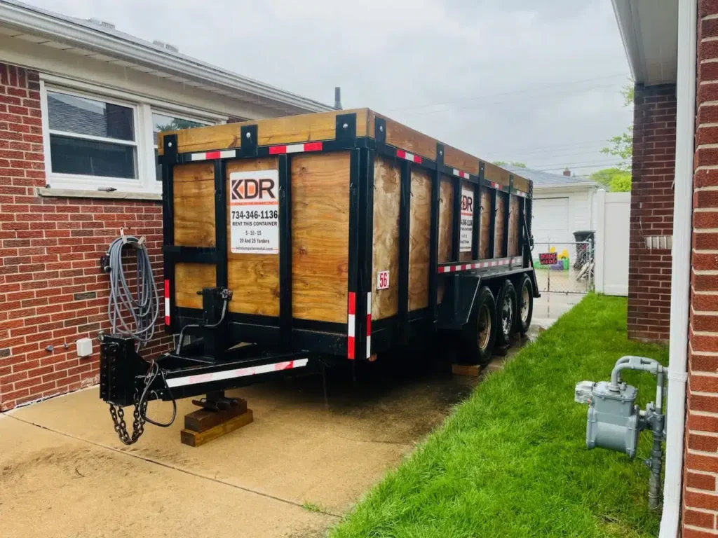 Driveway Safe Dumpster Downriver MI | KDR Dumpster Rental | Best dumpster rental in Downriver MI